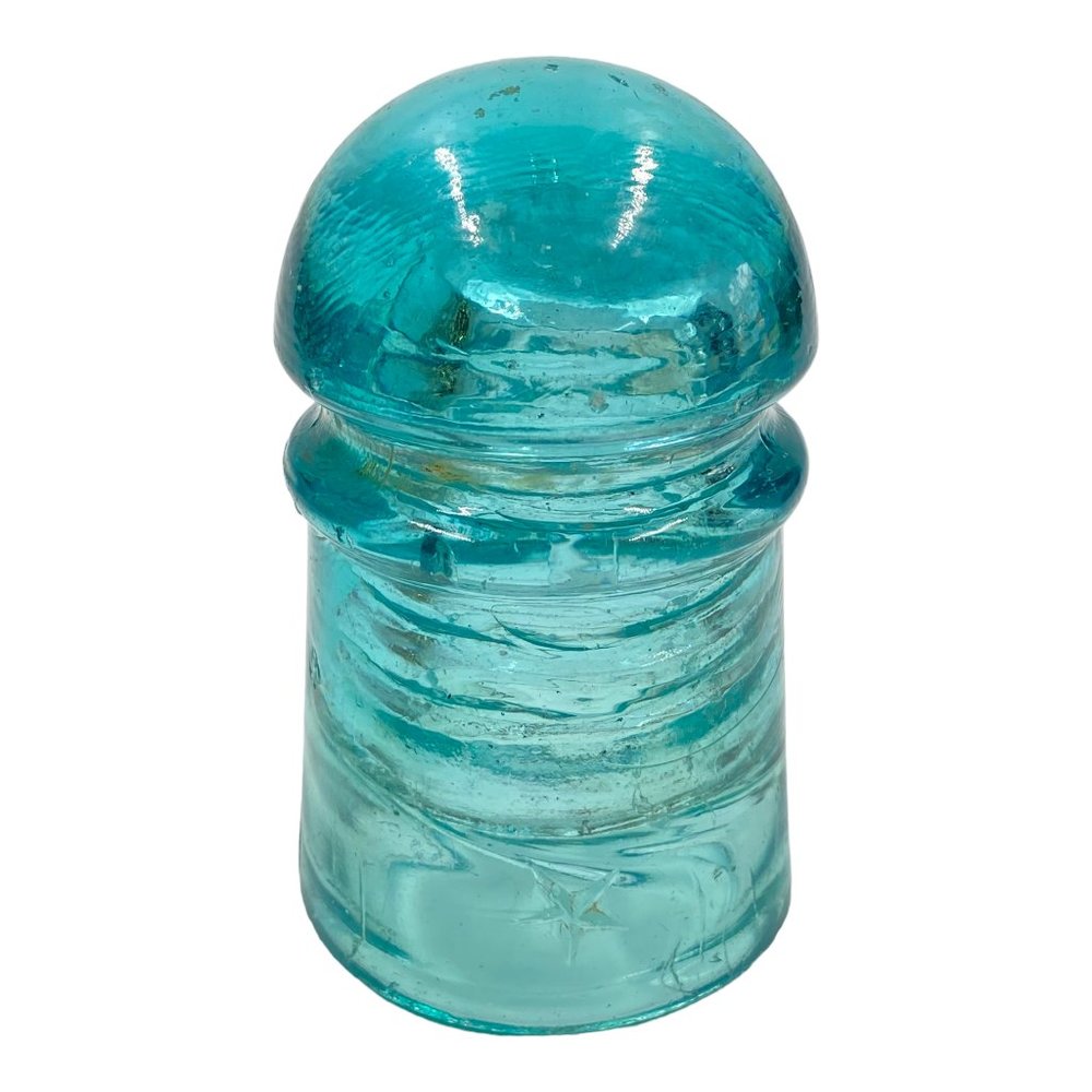 Antique Turquoise Glass Insulators - Picture 4 of 5